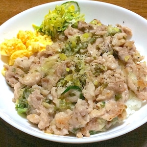 10分で簡単！豚こま肉のレモンねぎ塩豚丼